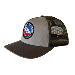 Big Agnes Classic Logo Trucker Hat - Steel / Tiger Camo