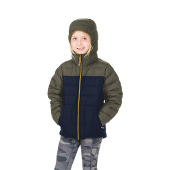 Big Agnes Kids' Ice House Hoodie -Sleeping Bags Shop Ice House Girl Front Grapeleaf hood