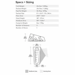 Big Agnes Copper Spur HV UL1 Bikepack Tent -Sleeping Bags Shop opplanet big agnes copper spur hv ul1 bikepack tent gray silver thvcsbp121 av 8