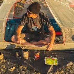 Big Agnes Copper Spur HV UL2 Bikepack Tent - 2-Person 54 Big Agnes Copper Spur HV UL2 Bikepack Tent - 2-Person -Sleeping Bags Shop opplanet big agnes copper spur hv ul2 bikepack tent gray silver 2 person thvcsbp221 usage 4