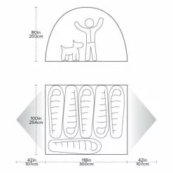 Big Agnes Spicer Peak 6 Tent - 8-Person -Sleeping Bags Shop opplanet big agnes spicer peak 6 tent olive 6 person tsp622 usage 3