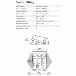 Big Agnes Tiger Wall UL3 Bikepack Solution Dye Tent -Sleeping Bags Shop opplanet big agnes tiger wall ul3 bikepack solution dye tent greige gray ttwulbp321 av 6